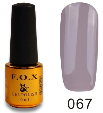 Гель-лак FOX Gel Polish Gold Pigment №067 світлий сіро-бежевий, емаль 6 мл