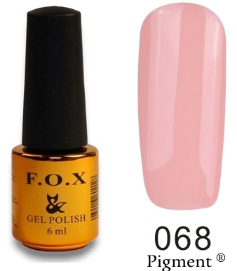 Гель-лак FOX Gel Polish Gold Pigment №068 персиково-бежевий, емаль 6 мл