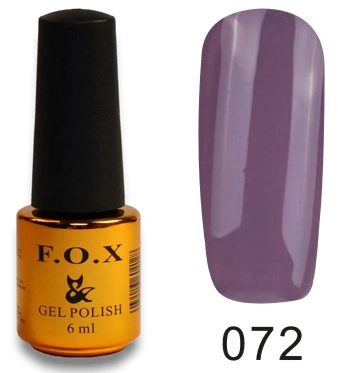 Гель-лак FOX Gel Polish Gold Pigment №072 приглушений димчасто-бузковий, емаль 6 мл