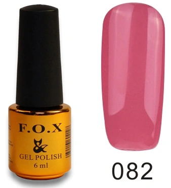 Гель-лак FOX Gel Polish Gold Pigment №082 рожево-червоний, емаль 6 мл