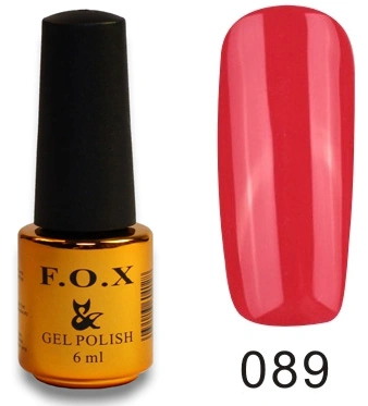 Гель-лак FOX Gel Polish Gold Pigment №089 коралово-червоний, емаль 6 мл