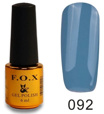 Гель-лак FOX Gel Polish Gold Pigment №092 брудно-блакитний, емаль 6 мл