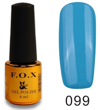 Гель-лак FOX Gel Polish Gold Pigment №099 насичений темно-блакитний, емаль 6 мл
