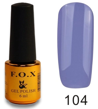 Гель-лак FOX Gel Polish Gold Pigment №104 бузковий, емаль 6 мл