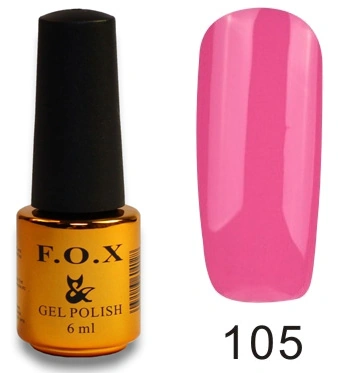 Гель-лак FOX Gel Polish Gold Pigment №105 рожевий Барбі, емаль 6 мл