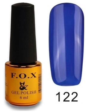 Гель-лак FOX Gel Polish Gold Pigment №122 темно-синій, емаль 6 мл