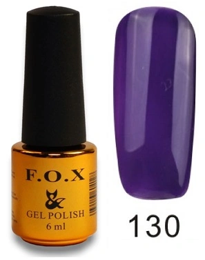 Гель-лак FOX Gel Polish Gold Pigment №130 баклажановий, емаль 6 мл