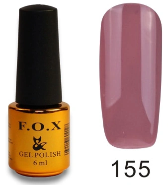 Гель-лак FOX Gel Polish Gold Pigment №155 коричнево-рожевий, емаль 6 мл