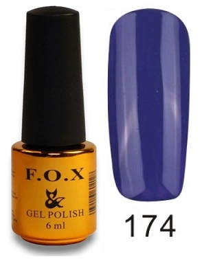 Гель-лак FOX Gel Polish Gold Pigment №174 насичений фіолетовий, емаль 6 мл