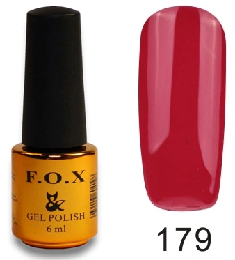 Гель-лак FOX Gel Polish Gold Pigment №179 темно-червоний, емаль 6 мл