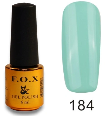 Гель-лак FOX Gel Polish Gold Pigment №184 ніжно-бірюзовий, емаль 6 мл
