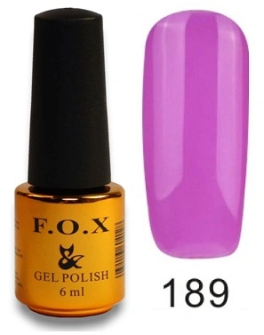 Гель-лак FOX Gel Polish Gold Pigment №189 бузковий, емаль 6 мл