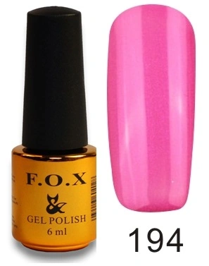 Гель-лак FOX Gel Polish Gold Pigment №194 яскравий рожевий, перламутровий 6 мл