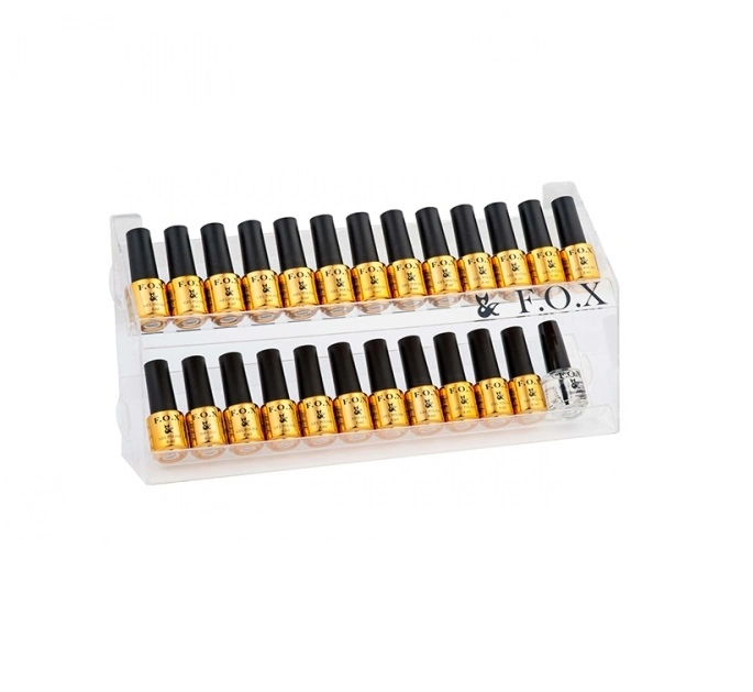 Настільна стійка для гель-лаків FOX прозора FOX Stand for Gel Polish FOX Transparent