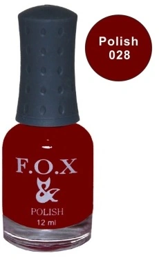 Лак FOX Nail Polish №028 бордовий 12 мл