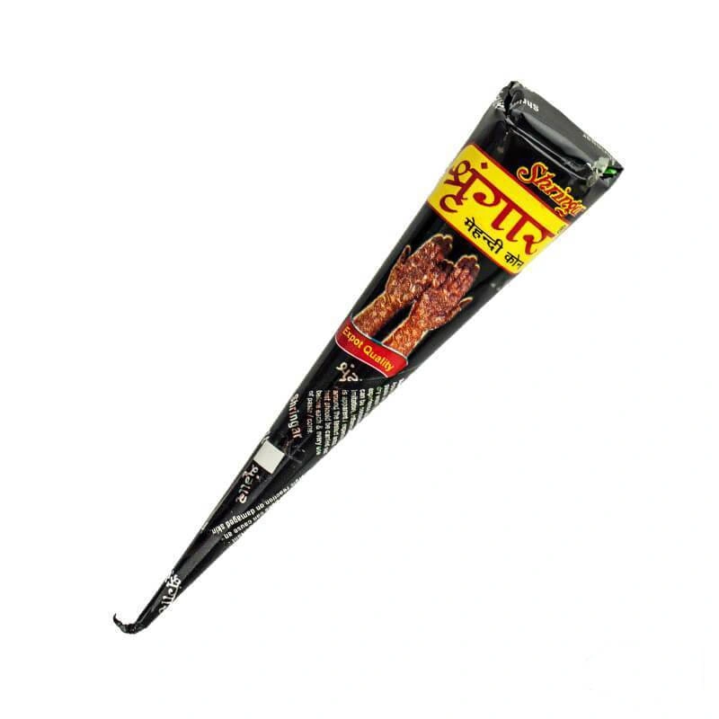 Хна для розпису тіла у конусі Golecha чорна Naomi Henna Body Painting in a Cone Golecha Black 23г