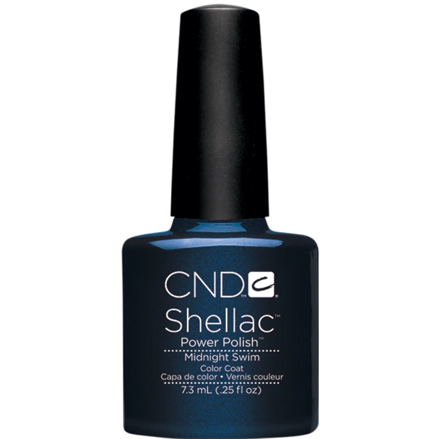 Гель-лак CND Shellac Midnight Swim темно-синій із шиммером 7,3 мл