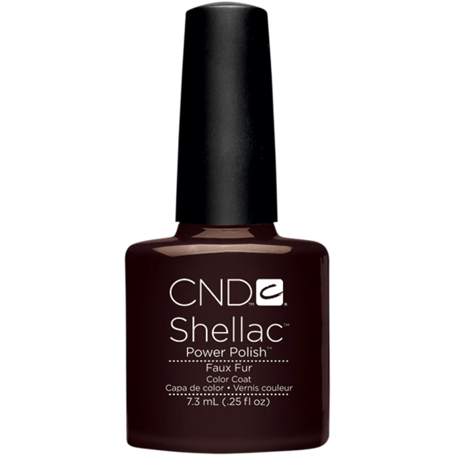 Гель-лак CND Shellac Faux Fur шоколадно-коричневий відлив 7,3 мл