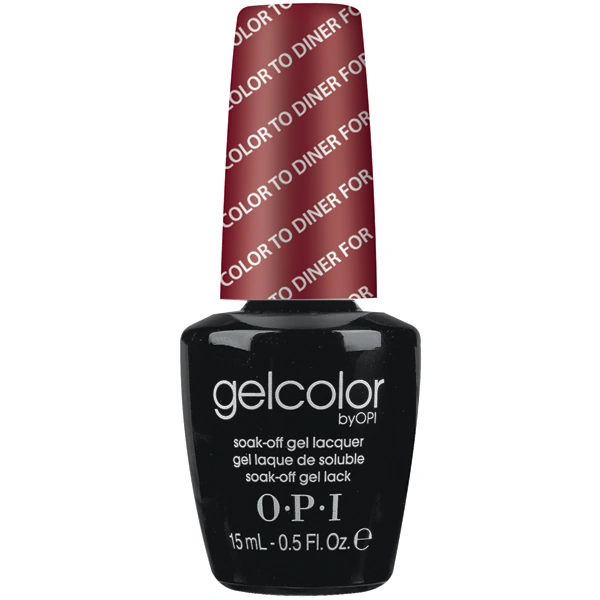 Гель-лак OPI Color To Diner For гнила вишня, насичений мікроблиск 15 мл