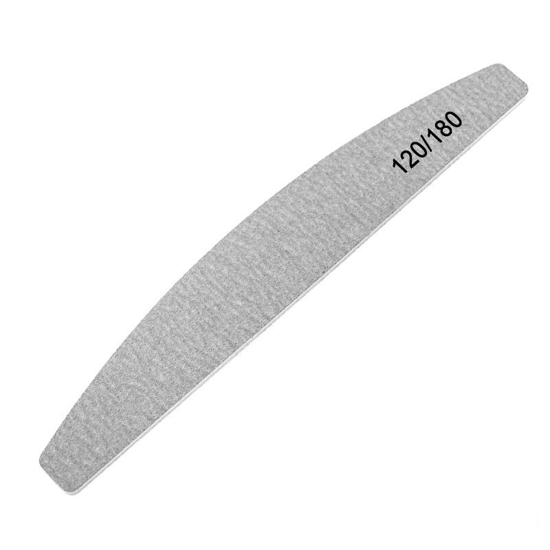 Пилка для нігтів півмісяць, 120/180 Naomi Nail File 120/180 Half-Moon