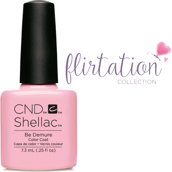 Гель-лак CND Shellac Be Demure блідо-рожевий, емаль 7,3 мл
