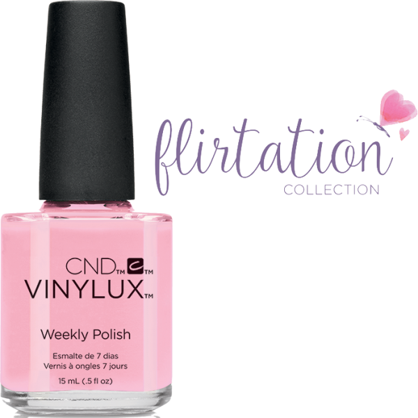 Лак CND VINYLUX 214 Be Demure блідо-рожевий, емаль 15 мл