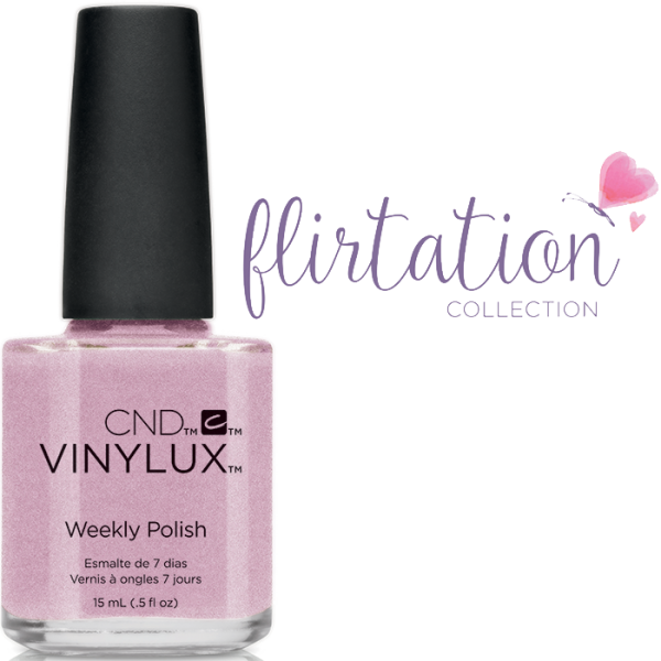 Лак CND VINYLUX 216 Lavender Lace пастельно-лавандовий з мікрошимером 15 мл