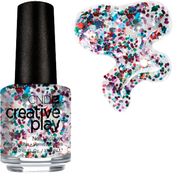 Лак CND Creative Play Creative Play 449 Glittabulous різнокольоровий глітер на прозорій основі 13,6 мл