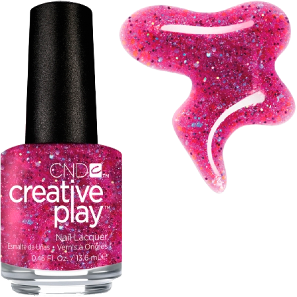 Лак CND Creative Play Creative Play 479 Dazzleberry лилово-рожевий з глітером 13,6 мл