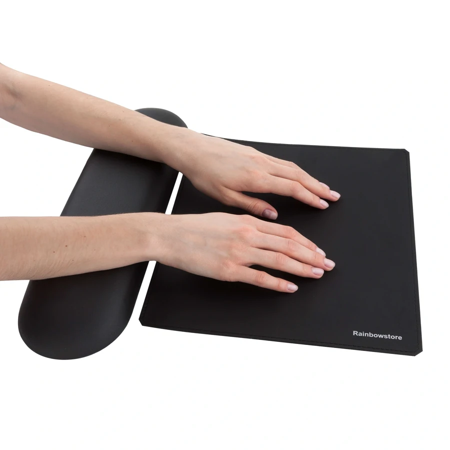 Підлокітник для манікюру прямий Rainbowstore Armrest Straight Black чорний