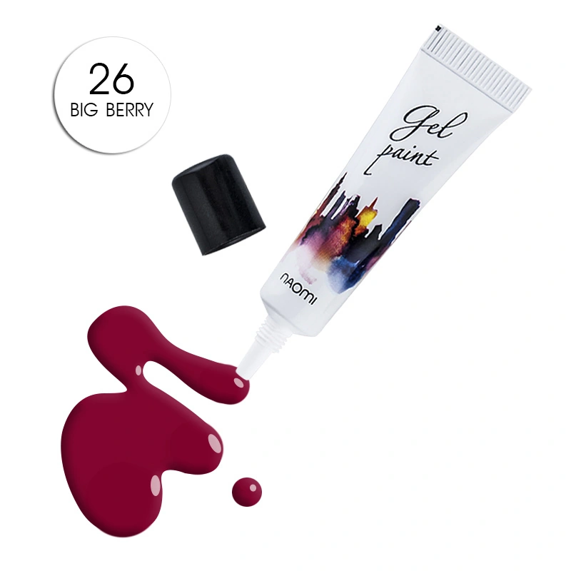 Гель-паста №26 Naomi Gel Paint №26 Big Berry вишнево-червоний 10г