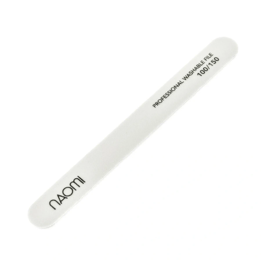 Пилка пряма, яку можна дезінфікувати Naomi Professional Washable File White 100/150 грит білий