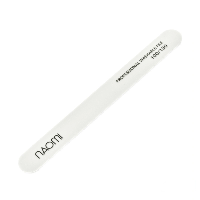 Пилка пряма, яку можна дезінфікувати Naomi Professional Washable File White 100/180 грит білий