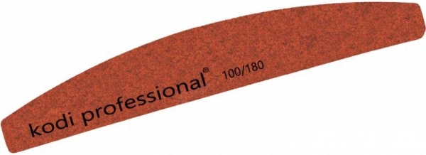 Пилка для нігтів тонка півмісяць Kodi Nail File Half Brown 100/180 грит коричневий