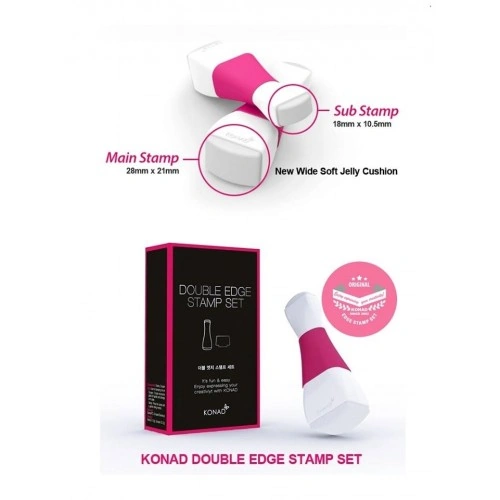 Двосторонній штамп для стемпінгу та скрапер Конад Konad Double Side Stamp Set Double Edge