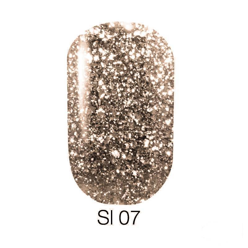 Гель-лак Naomi Gel Polish Self Illuminated Collection SI 07 6мол бронза з блискітками та слюдою