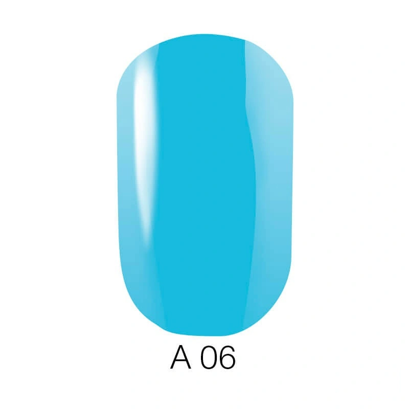 Гель-лак Naomi Gel Polish Aquaurelle A06 6мол бірюзовий, емаль