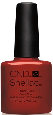 Гель-лак CND Shellac Brick Knit морквяно-червоний, емаль 7,3 мл
