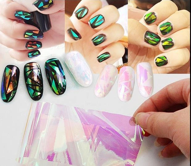 Біте скло Nail Perfect Broken Glass High Ligth Blue #5 з блакитним відливом