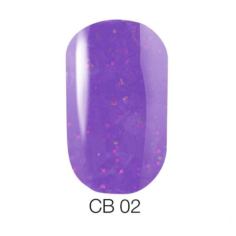 Гель-лак Naomi Gel Polish Candy Bar № CB 02 6мол фіолетовий з конфетті