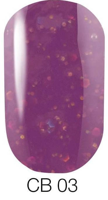 Гель-лак Naomi Gel Polish Candy Bar № CB 03 6мол фіолетово-бордовий з конфетті