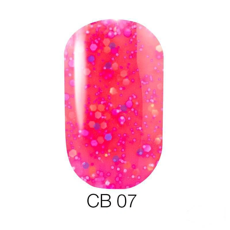 Гель-лак Naomi Gel Polish Candy Bar № CB 07 рожево-малиновий з конфетті 6мл