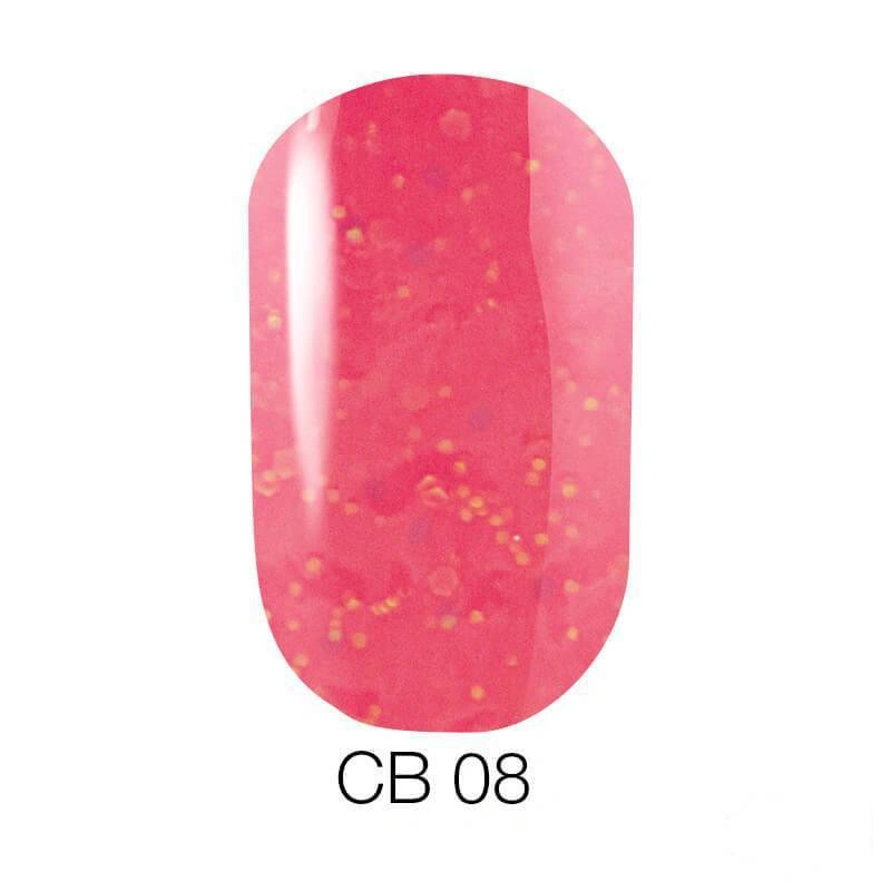 Гель-лак Naomi Gel Polish Candy Bar № CB 08 6мол темно-рожевий з конфетті
