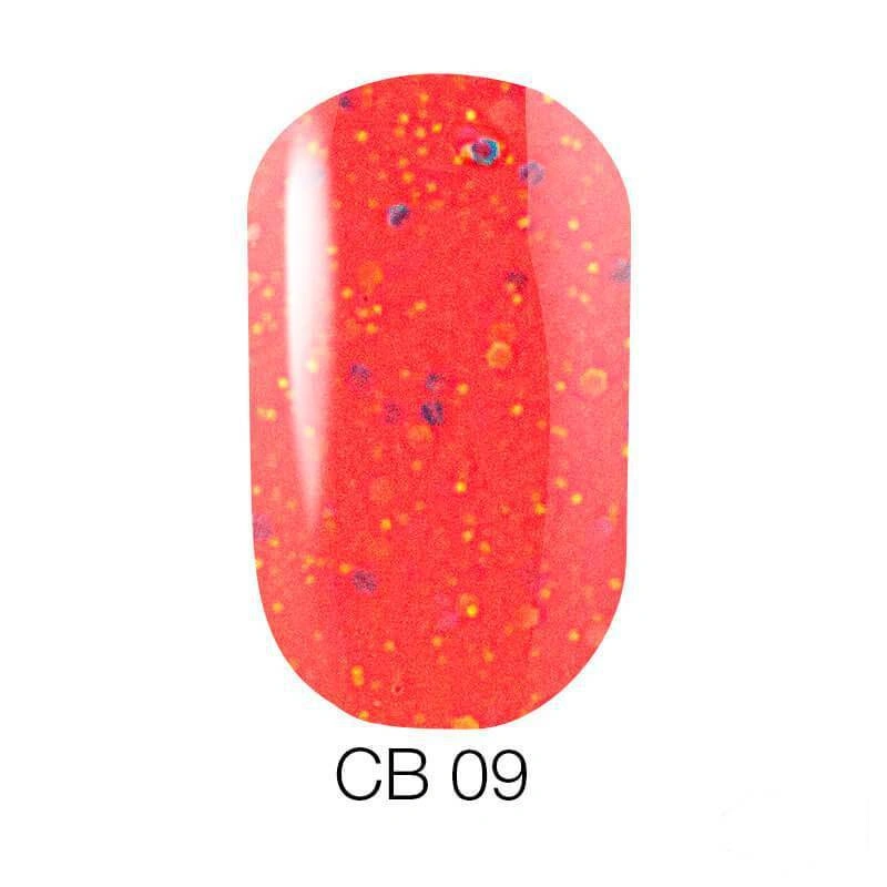 Гель-лак Naomi Gel Polish Candy Bar № CB 09 червоний з конфетті 6мл