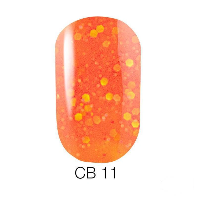 Гель-лак Naomi Gel Polish Candy Bar № CB 11 помаранчевий з конфетті 6мл