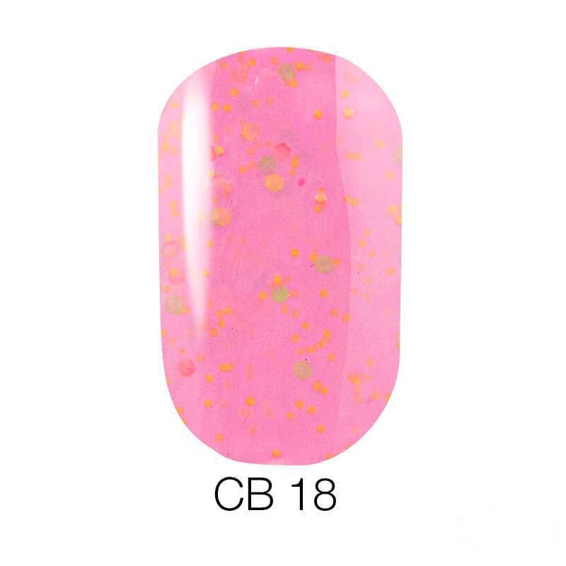 Гель-лак Naomi Gel Polish Candy Bar № CB 18 рожевий з конфетті 6мл