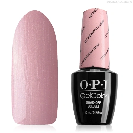 Гель-лак OPI GelColor Let Me Bayou A Drink ніжно-рожевий з перламутром 15 мл