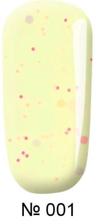 Гель-лак FOX Gel Polish Masha Create Pigment №001 6мол молочний лимонний, з конфетті, емалевий