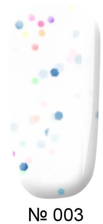 Гель-лак FOX Gel Polish Masha Create Pigment №003 6мол молочний білий, з конфетті, емалевий