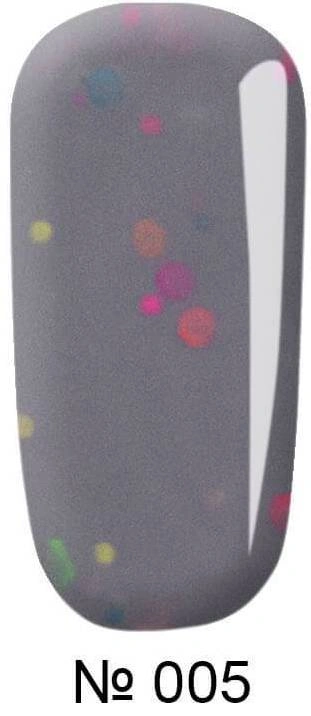 Гель-лак FOX Gel Polish Masha Create Pigment №005 6мол молочний сірий, з конфетті, емалевий